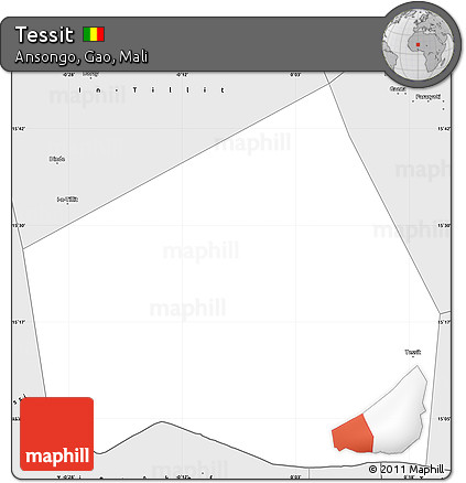 Silver Style Simple Map of Tessit