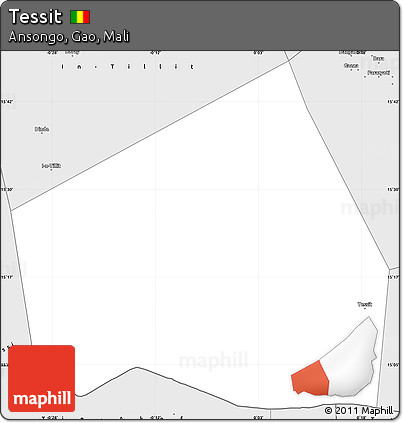 Silver Style Simple Map of Tessit