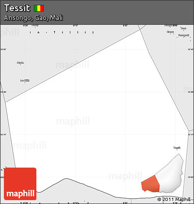 Silver Style Simple Map of Tessit