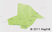 Physical 3D Map of Bourem, cropped outside