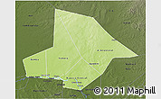 Physical 3D Map of Bourem, darken