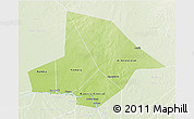 Physical 3D Map of Bourem, lighten