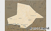 Satellite 3D Map of Bourem, darken