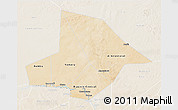 Satellite 3D Map of Bourem, lighten