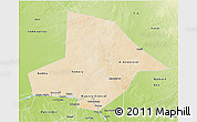 Satellite 3D Map of Bourem, physical outside