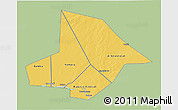 Savanna Style 3D Map of Bourem, single color outside