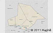 Shaded Relief 3D Map of Bourem, desaturated