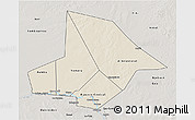 Shaded Relief 3D Map of Bourem, semi-desaturated