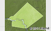 Physical 3D Map of Bourem-Central, darken