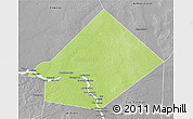 Physical 3D Map of Bourem-Central, desaturated