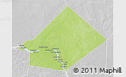 Physical 3D Map of Bourem-Central, lighten, desaturated