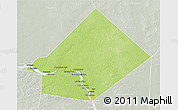Physical 3D Map of Bourem-Central, lighten, semi-desaturated