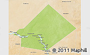 Physical 3D Map of Bourem-Central, satellite outside