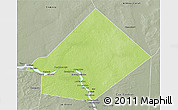 Physical 3D Map of Bourem-Central, semi-desaturated
