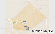 Satellite 3D Map of Bourem-Central, lighten