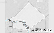 Silver Style 3D Map of Bourem-Central