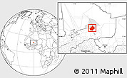 Blank Location Map of Bourem-Central, highlighted parent region