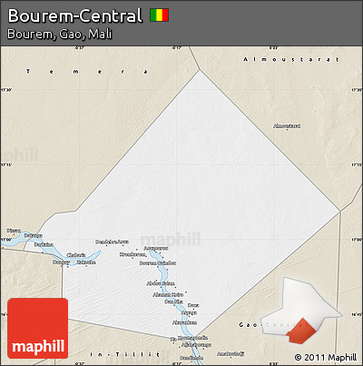 Classic Style Map of Bourem-Central
