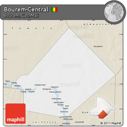 Classic Style Map of Bourem-Central