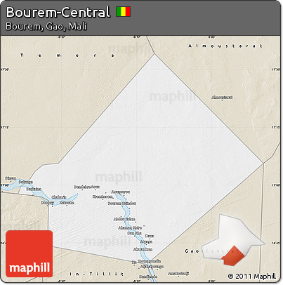 Classic Style Map of Bourem-Central