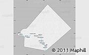Gray Map of Bourem-Central, single color outside