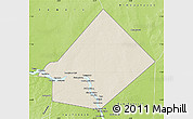 Shaded Relief Map of Bourem-Central, physical outside