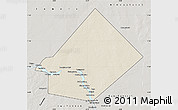 Shaded Relief Map of Bourem-Central, semi-desaturated