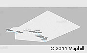 Gray Panoramic Map of Bourem-Central, single color outside