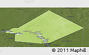 Physical Panoramic Map of Bourem-Central, darken