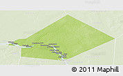 Physical Panoramic Map of Bourem-Central, lighten