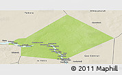 Physical Panoramic Map of Bourem-Central, shaded relief outside