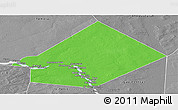 Political Panoramic Map of Bourem-Central, desaturated