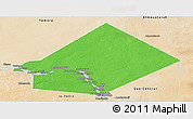 Political Panoramic Map of Bourem-Central, satellite outside