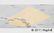 Satellite Panoramic Map of Bourem-Central, desaturated