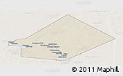Shaded Relief Panoramic Map of Bourem-Central, lighten