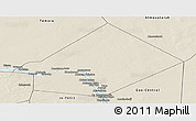 Shaded Relief Panoramic Map of Bourem-Central