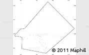 Blank Simple Map of Bourem-Central, cropped outside, no labels