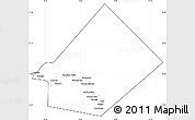 Blank Simple Map of Bourem-Central, cropped outside
