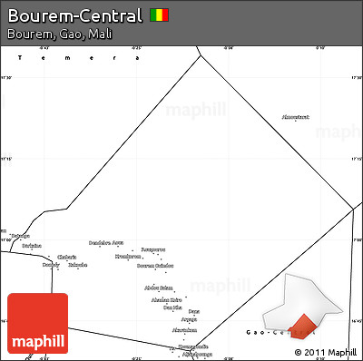 Blank Simple Map of Bourem-Central