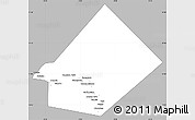 Gray Simple Map of Bourem-Central, single color outside