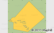 Savanna Style Simple Map of Bourem-Central, cropped outside