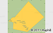 Savanna Style Simple Map of Bourem-Central, single color outside