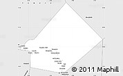 Silver Style Simple Map of Bourem-Central