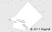 Silver Style Simple Map of Bourem-Central, single color outside