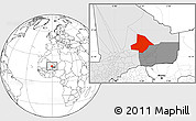 Blank Location Map of Bourem, highlighted country, highlighted parent region