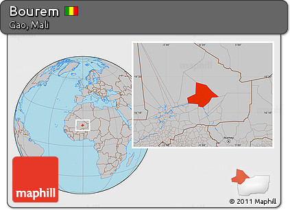 Gray Location Map of Bourem
