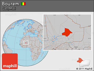 Gray Location Map of Bourem