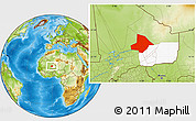 Physical Location Map of Bourem, highlighted parent region