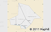 Classic Style Map of Bourem, single color outside