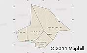Shaded Relief Map of Bourem, cropped outside